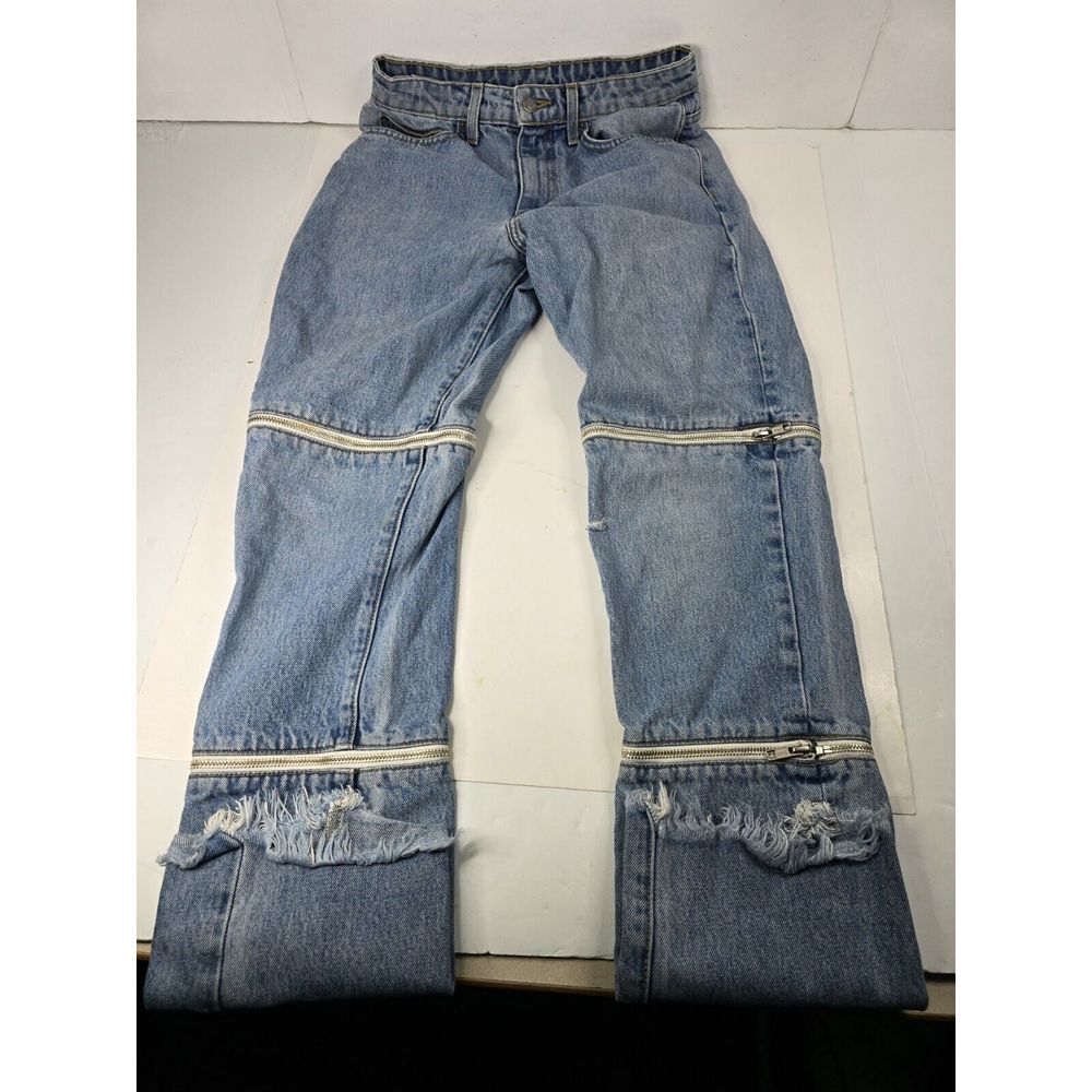 CARMAR Los Angeles Juliet Blue Denim Straight‎ Leg Zipper Jeans Womens Size 27